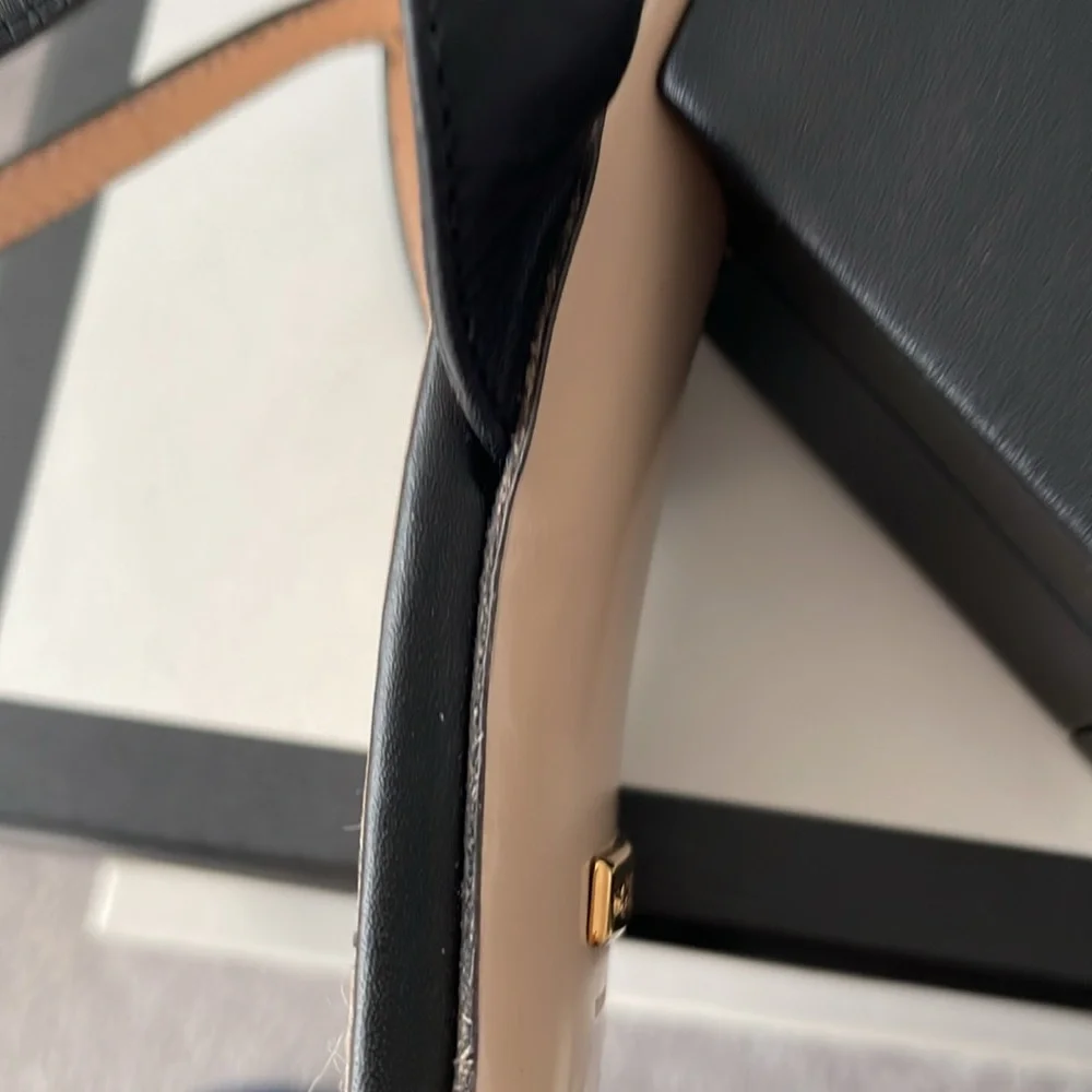 Gucci GG leather mid heel sandals - Picture 8 of 12